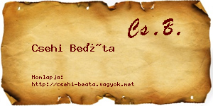 Csehi Beáta névjegykártya